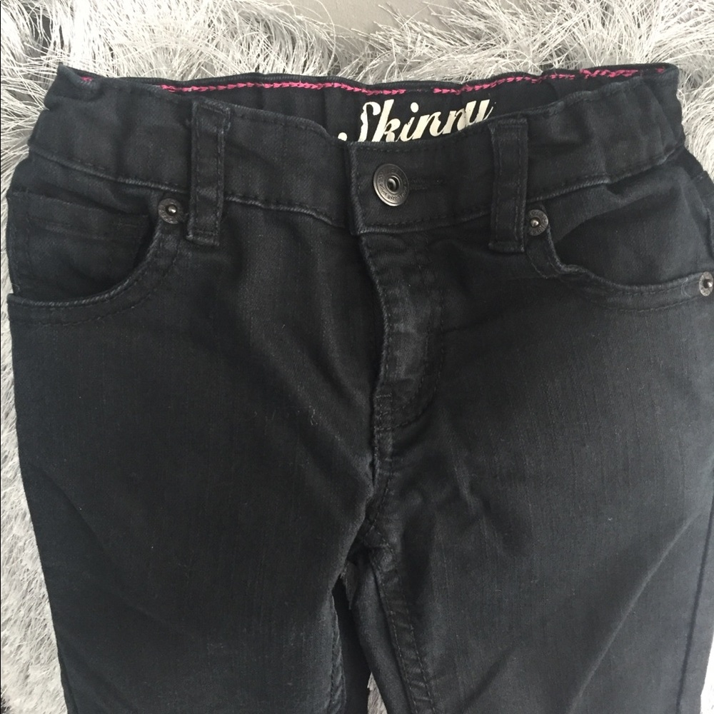 Crazy 8 Girls Skinny Black Jeans sz 6